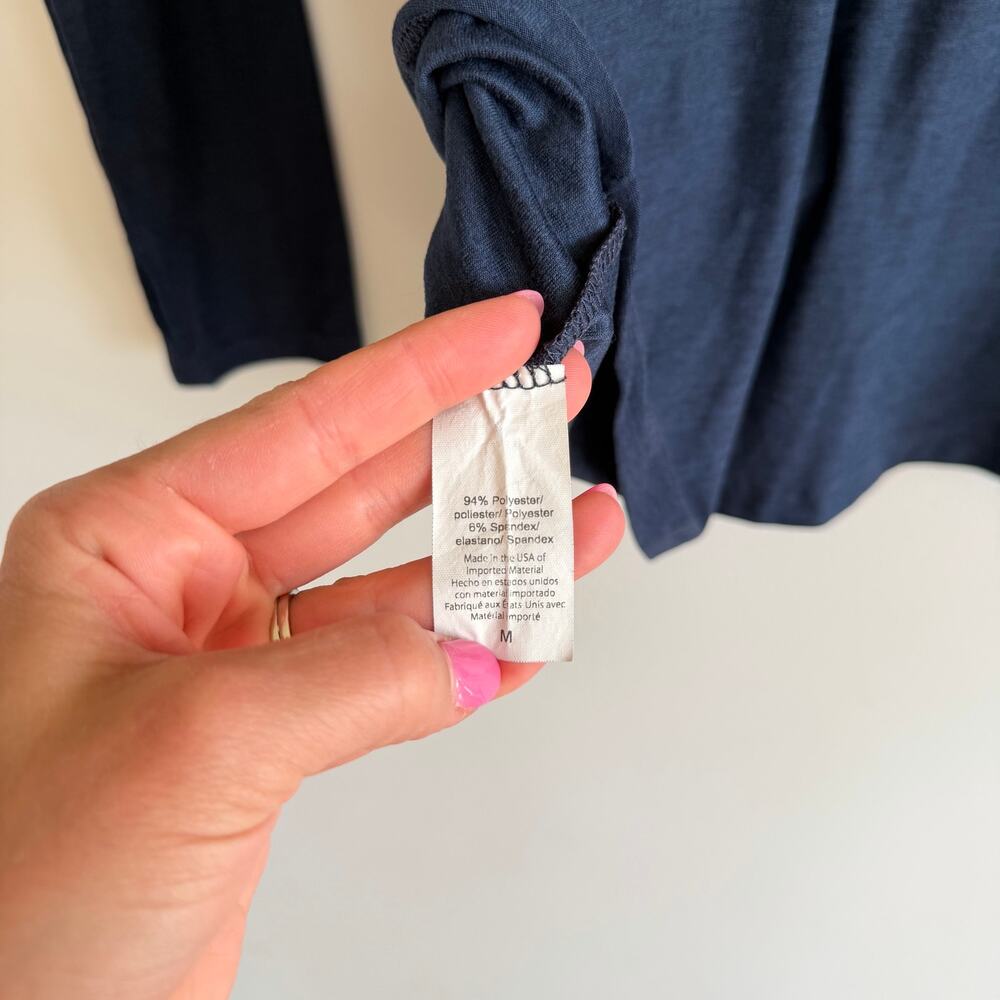 Beyond the Bump by Beyond Yoga Crew Neck Long Sleeve T-Shirt Blue M - Picture 6 of 6